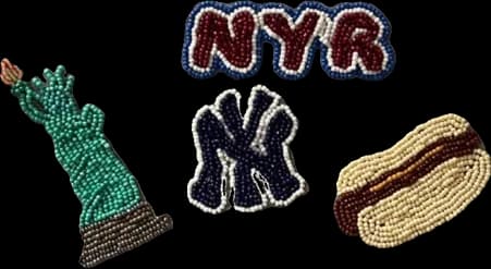 Beaded NYC patches