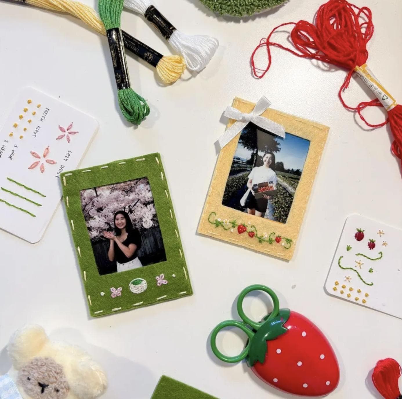 Felt Embroidered Polaroid Frames